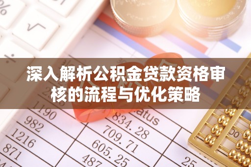 嘉鱼深入解析公积金贷款资格审核的流程与优化策略